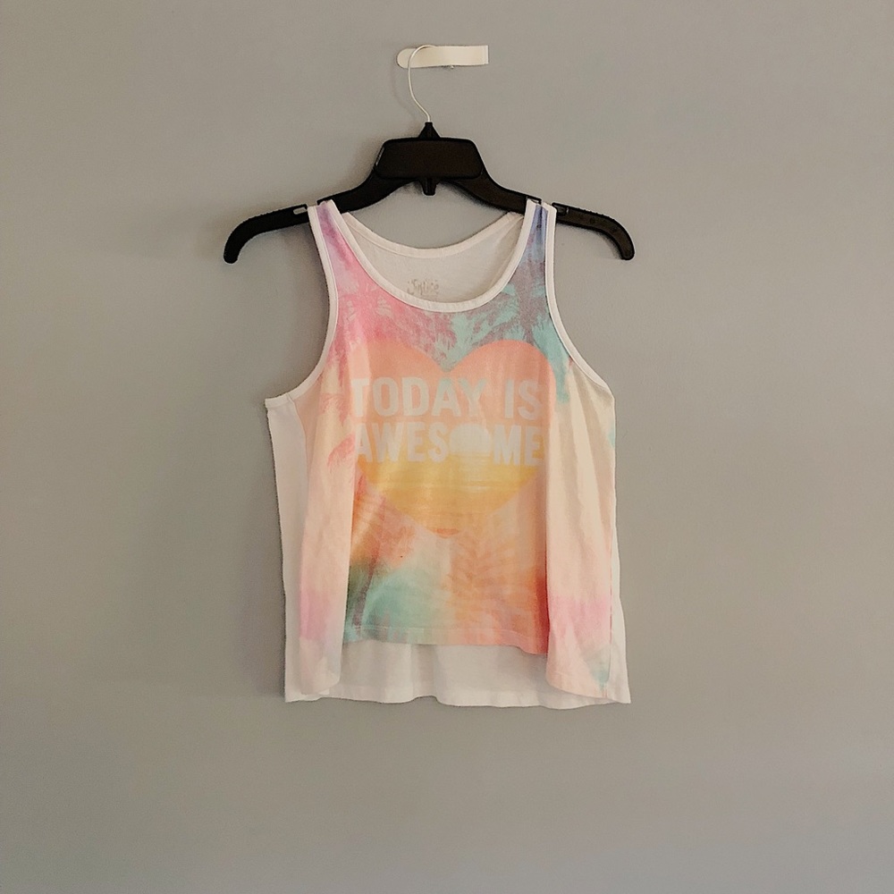 Multicolor Justice Today is Awesome Kids Tanktop